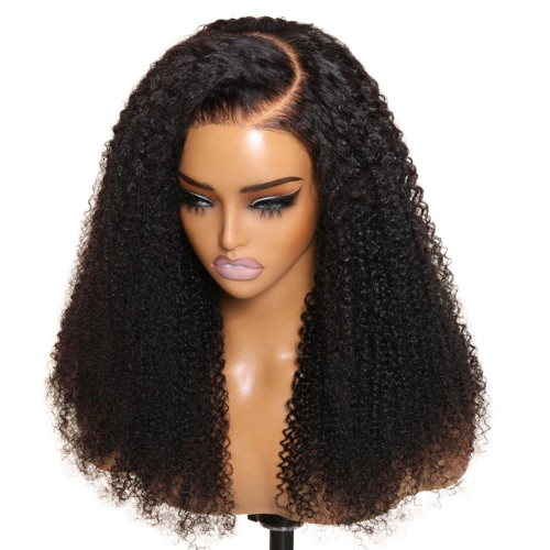 7x5 Kinky Curly Human Hair Glueless Wig