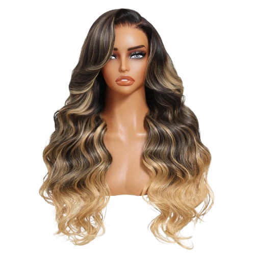 Blonde Highlights Loose Wave Wig 7x5 Lace Glueless