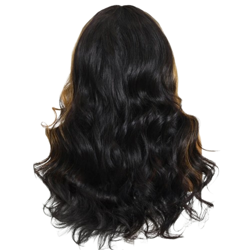 Glueless Body Wave Wig with Caramel Blonde Highlights