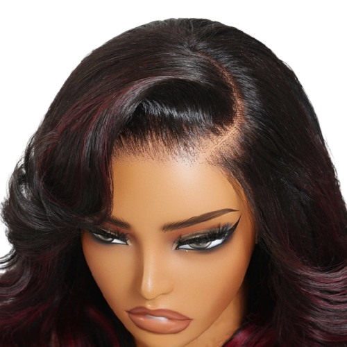 99J Burgundy Loose Wave Glueless Human Hair Wig