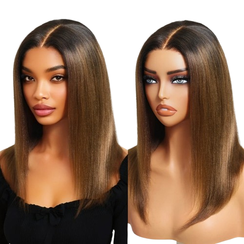 Chestnut Ombre Yaki Straight Bob Wig 150%