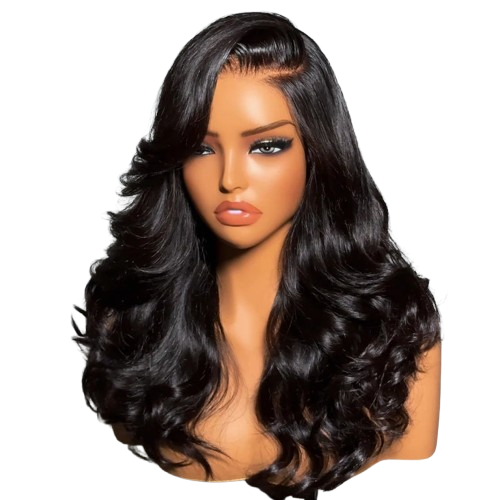 200% Density Layered Wavy Wig Left Part 7x5 Lace