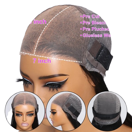 Kinky Curly Glueless Wig with Realistic Edges