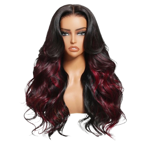 99J Burgundy Loose Wave Glueless Human Hair Wig